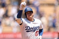 大谷は２戦連続先頭打者アーチを放った。(C)Getty Images