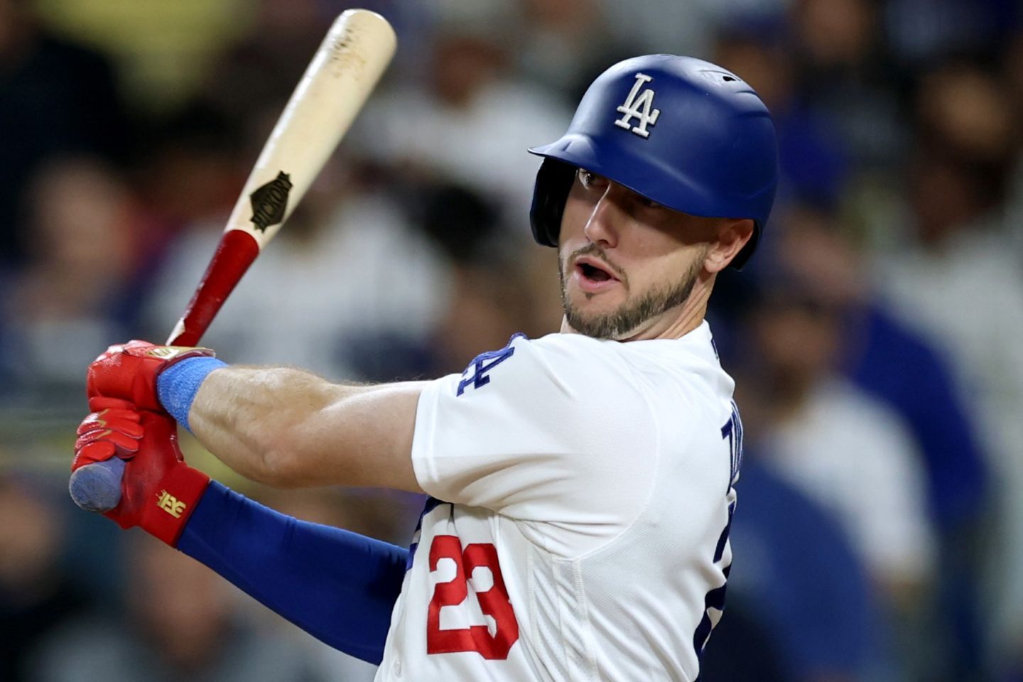 打撃不振に喘ぐドジャースのタッカー。(C) Getty Images