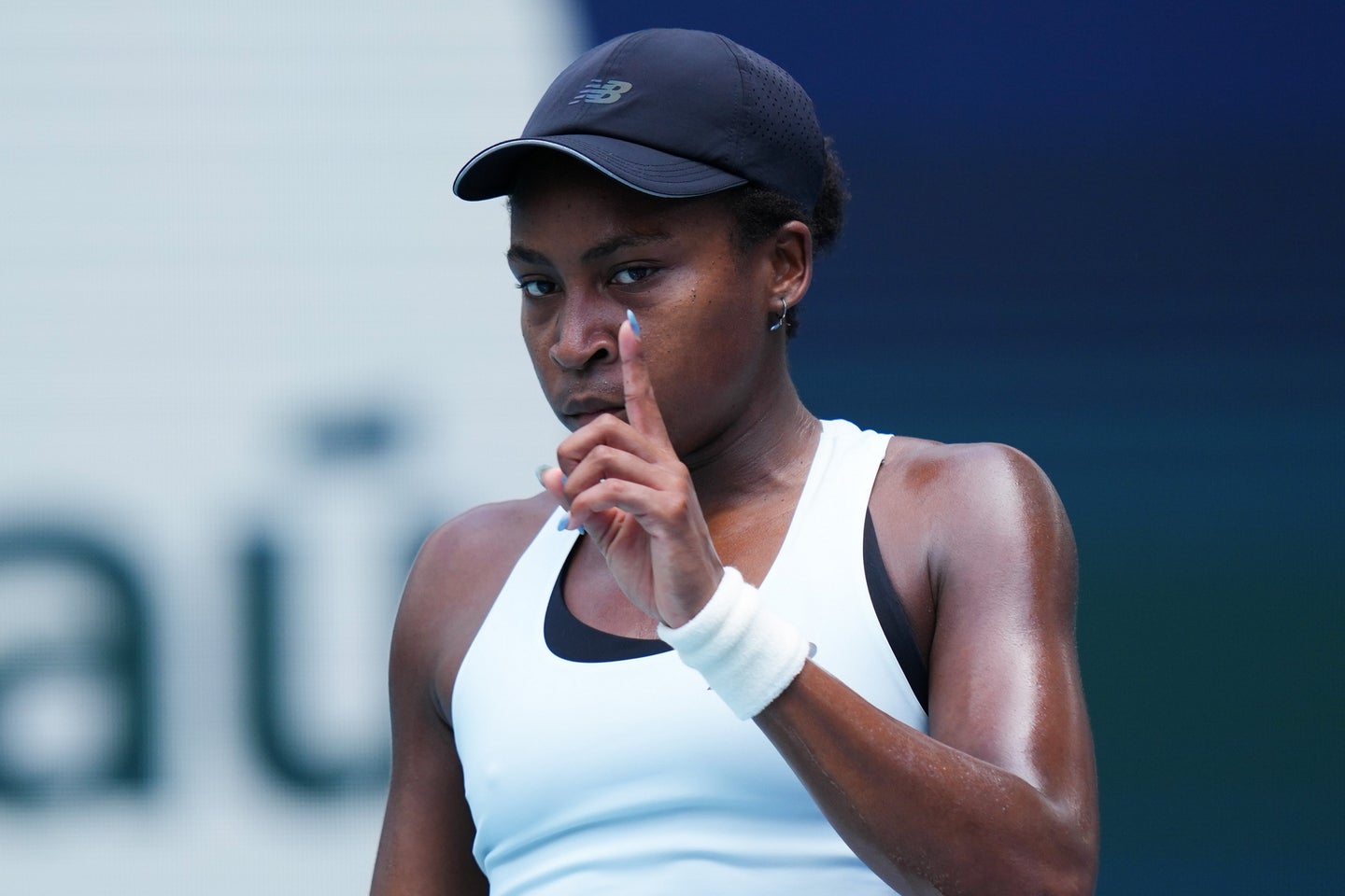 舞台裏でのラケット破壊映像が拡散され、プライバシー問題が議論される発端となったガウフが、自ら解決策を提示した。(C)Getty Images