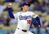 メッツ戦で先発登板した山本。(C)Getty Images