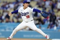 メッツ戦に先発した山本。20者連続アウトの好投をみせた。(C)Getty Images