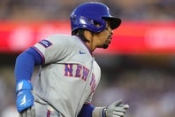初回に山本由伸から先頭打者アーチを放ったリンドーア。しかし、それ以降メッツは得点を挙げられなかった。(C)Getty Images