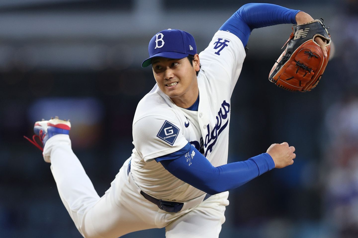 投手としての出場に専念したドジャースの大谷。(C) Getty Images