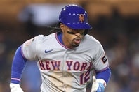 期待のリンドーアも４打数無安打、２三振。ドジャースに敗れたメッツが８連敗となった。(C)Getty Images