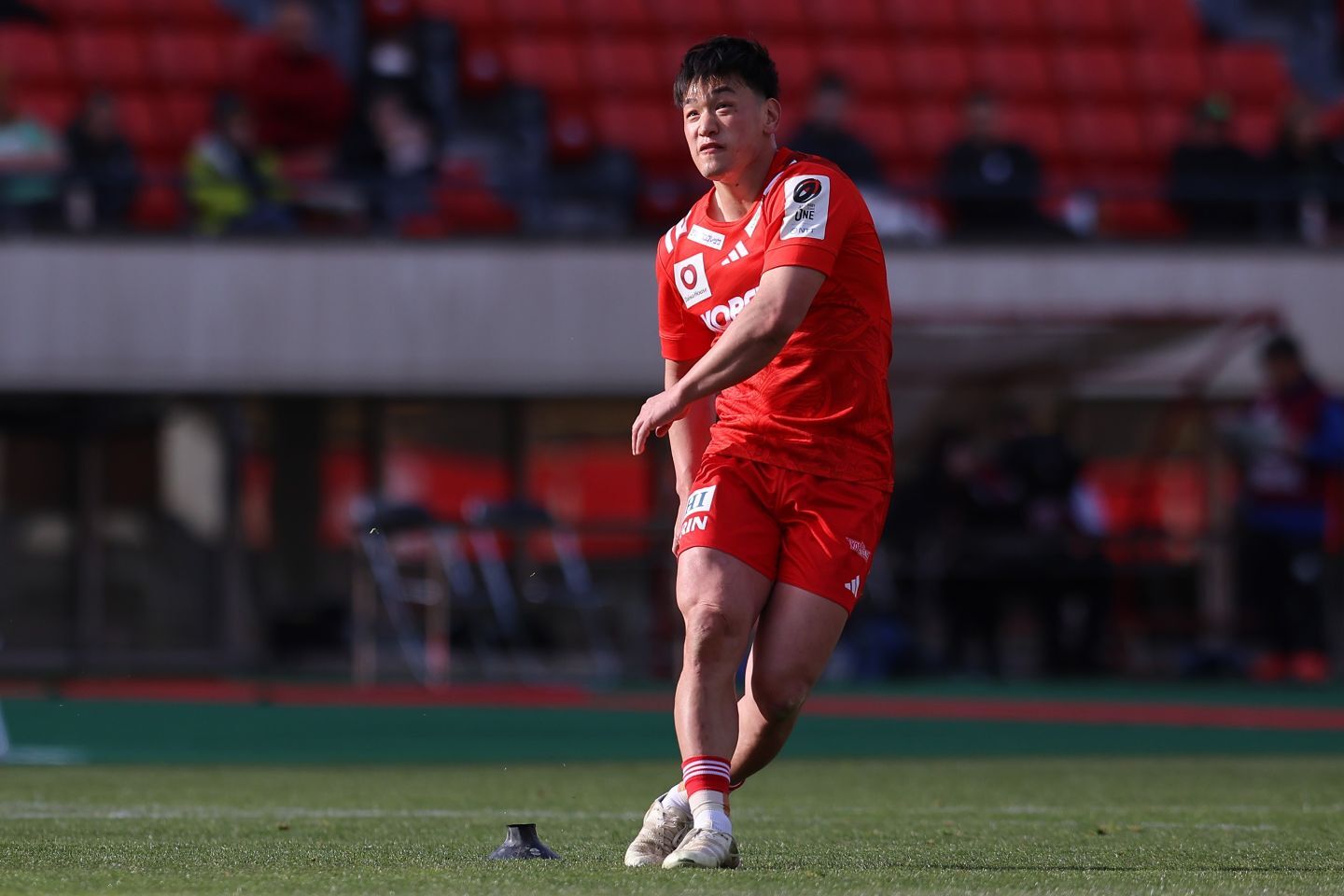 コベルコ神戸スティーラーズの司令塔、李承信。(C) Getty Images