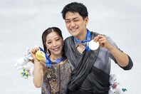 ミラノ・コルティナ五輪で金メダルに輝いたりくりゅうが現役引退を発表。(C) Getty Images