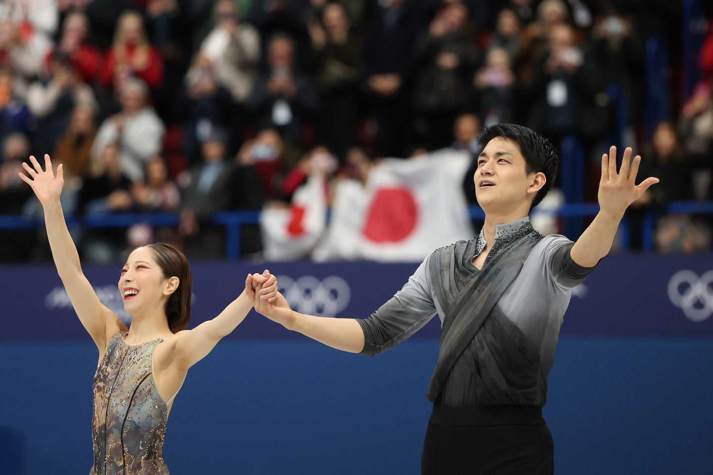 ミラノ・コルティナ五輪で金メダルを獲得したりくりゅう。SNSで現役引退を電撃発表した。(C)Getty Images