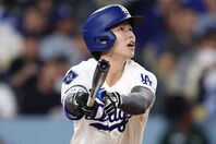 今季第１号の先制本塁打を放ったドジャースのキム・ヘソン。(C)Getty Images