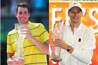 元世界８位のイズナー（左）は自身がマイアミで優勝した2018年の賞金よりも、シナー（右）が優勝した今年のほうが低かったことに「どのスポーツでもこんなことは起きていない」と批判する。(C)Getty Images