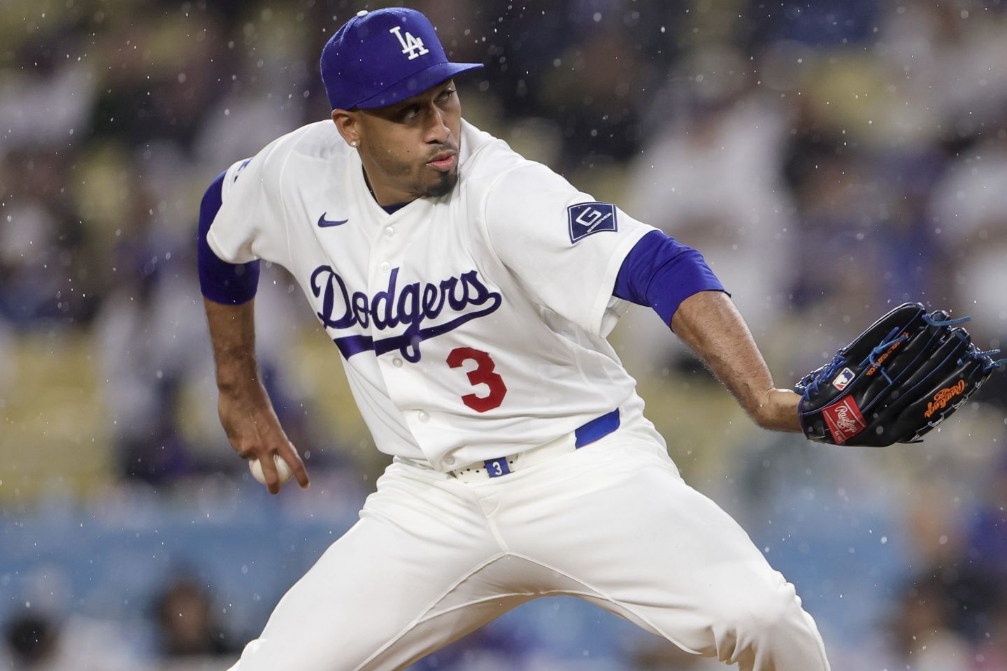 右膝の不安について話したドジャースのディアズ。(C)Getty Images
