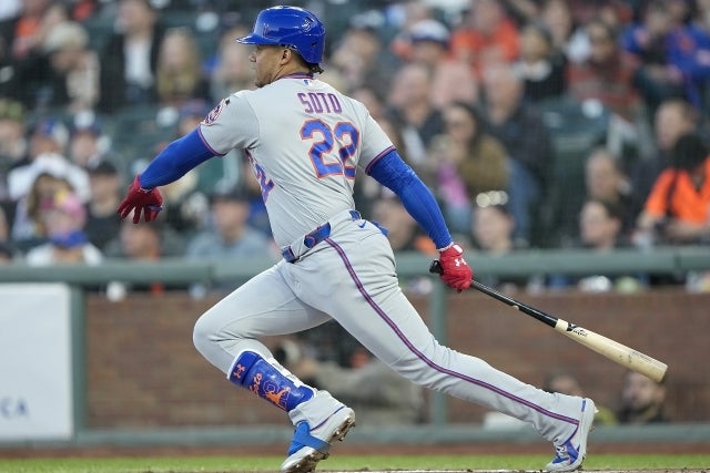 打率.355をマークしていたメッツのソト。現在は負傷でIL入りしている。(C)Getty Images