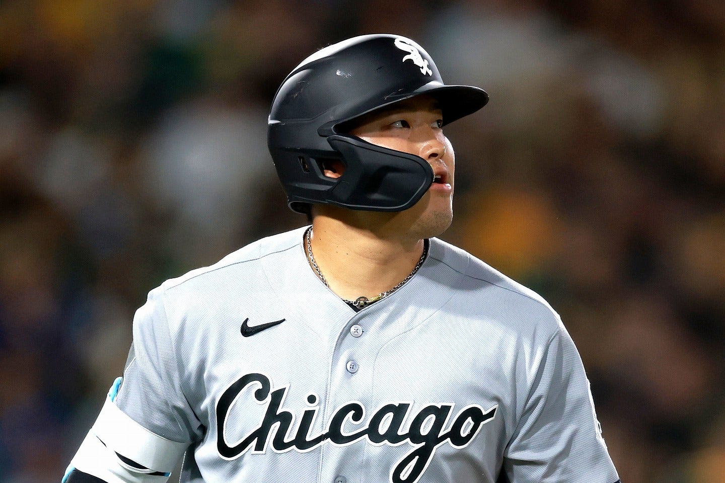 特大の満塁ホームランを放った村上。(C)Getty Images