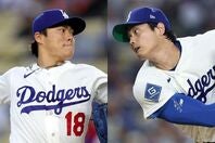 好投を続けている大谷（右）と山本（左）。(C)Getty Images