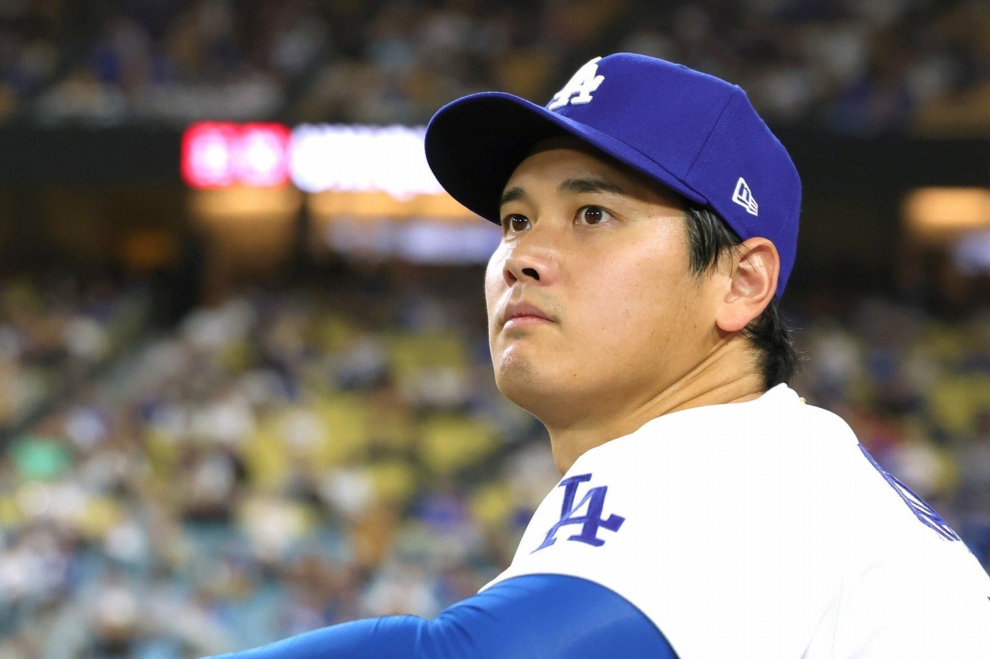 父親の死去で悲しみに暮れる同僚へメッセージを送った大谷。(C)Getty Images