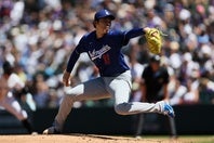 ロッキーズ戦に先発した佐々木。５回途中で降板し、またも初勝利はならなかった。(C)Getty Images