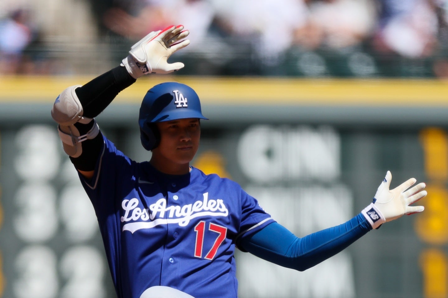 大谷は２本の二塁打を記録。２試合ぶりのマルチ安打をマークした。(C)Getty Images