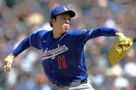 ロッキーズ戦に先発した佐々木は４回２／３を投げて３失点。勝敗はつかなかった。(C)Getty Images