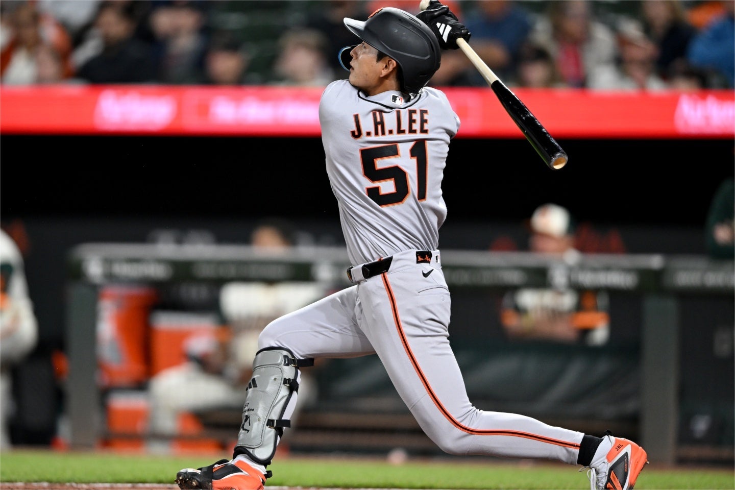 調子が上がってきたジャイアンツのイ・ジョンフ。ドジャース戦の活躍に期待だ。(C)Getty Images