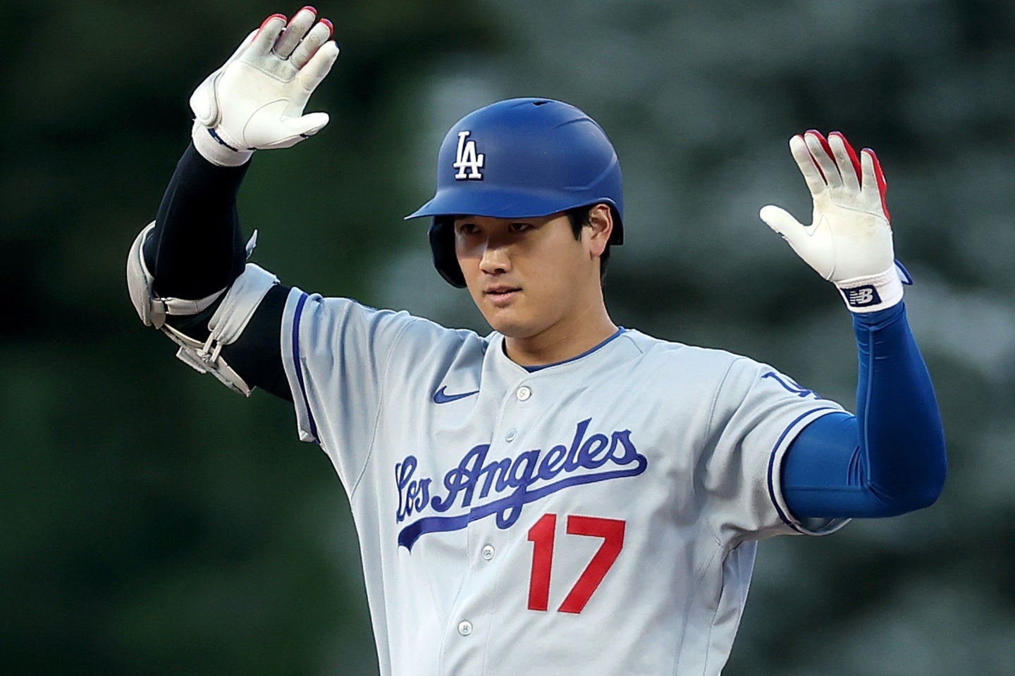 大谷は第２打席に右前打。連続出塁記録を52試合に伸ばした。(C)Getty Images