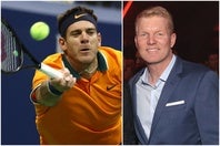 強烈なフォアとサービスで黄金期のビッグ４に食らいついたデルポトロ（左）。クーリエ氏（右）は度重なるケガさえなければ、さらなる偉業を成し遂げていたと語った。（C）Getty Images