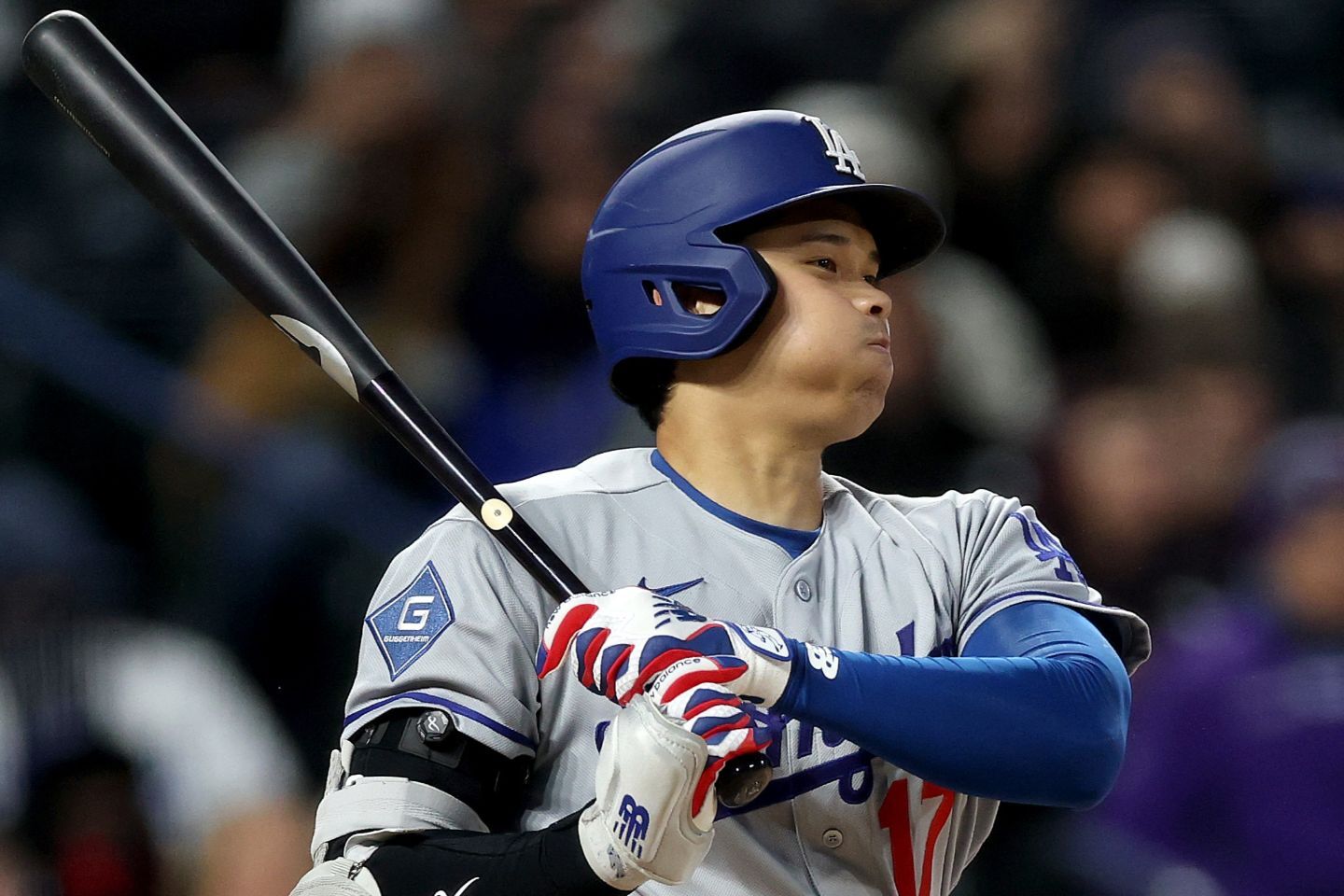 ジャイアンツ戦で１番・指名打者で先発した大谷。(C) Getty Images