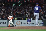 大谷からマウンドを引き継いだ２番手ドライヤーが、７回にベイリーに３ランを打たれた。(C)Getty Images