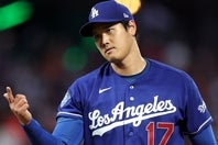 22日のジャイアンツ戦に先発した大谷は、６回無失点と好投した。(C)Getty Images