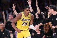 自身も「大舞台が好き」と語るように、八村がNBAのプレーオフ史に名を刻んでいる。(C)Getty Images