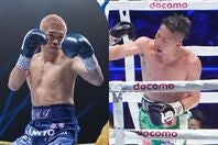 ５月２日に東京ドームで戦う井上（右）と井岡（左）。写真：産経新聞社、(C)THE DIGEST