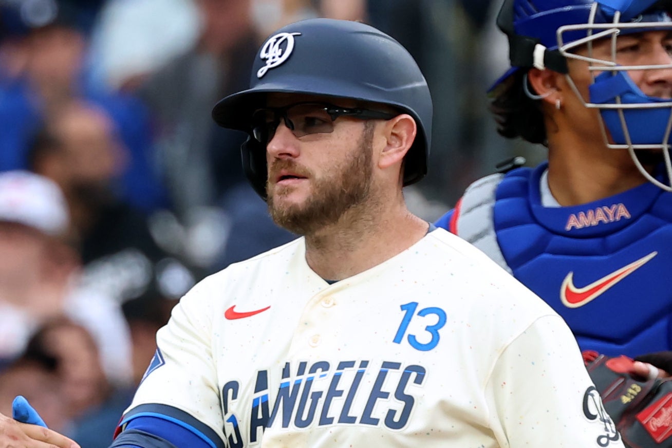 ドジャースのマンシーが９号２ランアーチを放った。(C)Getty Images