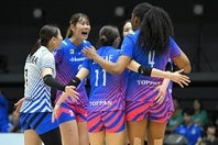 SVリーグ２代目女王に輝いたSAGA久光スプリングス。写真：金子拓弥（THE DIGEST写真部）