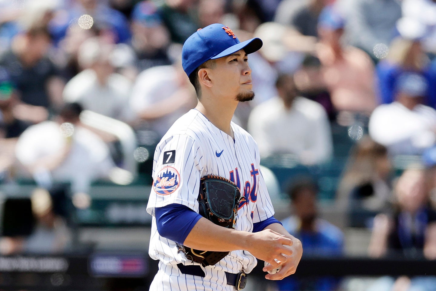 今季５度目の先発マウンドに上がった千賀滉大は、本来の投球を見せられず、今季４敗目を喫した。(C) Getty Images