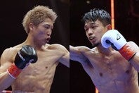 ５月２日に東京ドームで相まみえる井上（左）と中谷（右）。(C)Getty Images