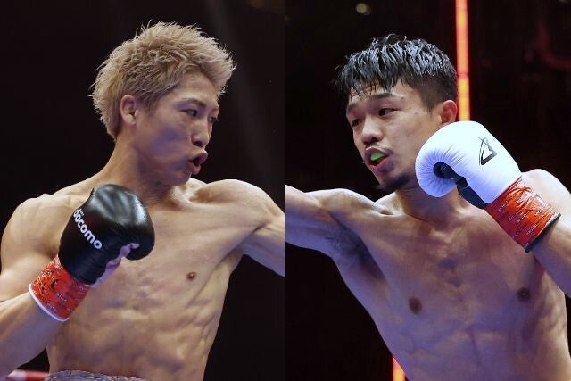 ５月２日に東京ドームで相まみえる井上（左）と中谷（右）。(C)Getty Images