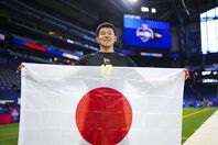 NFLコンバインに参加した当時の松澤。レイダースでNFLデビューなるか。(C) Getty Images