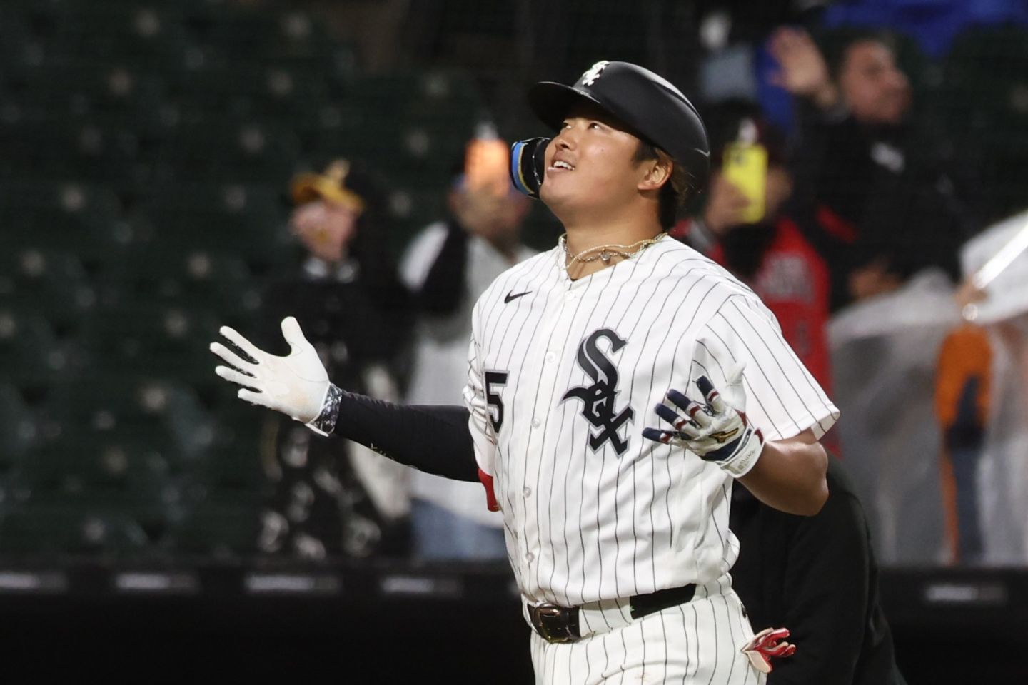 メジャー単独トップの12号を放った村上。(C) Getty Images