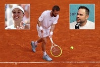 アンダーサービス論争が盛んな昨今、ペグラ（左）やロディック（右）ら選手周辺では肯定派が多いようだ。写真はモンテカルロOPでアンダーサービスを試みたムーテ。(C)Getty Images