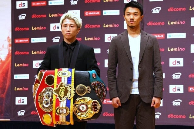 ５月２日、東京ドームで対戦する井上（左）と中谷（右）。写真：梅月智史（THE DIGEST写真部）