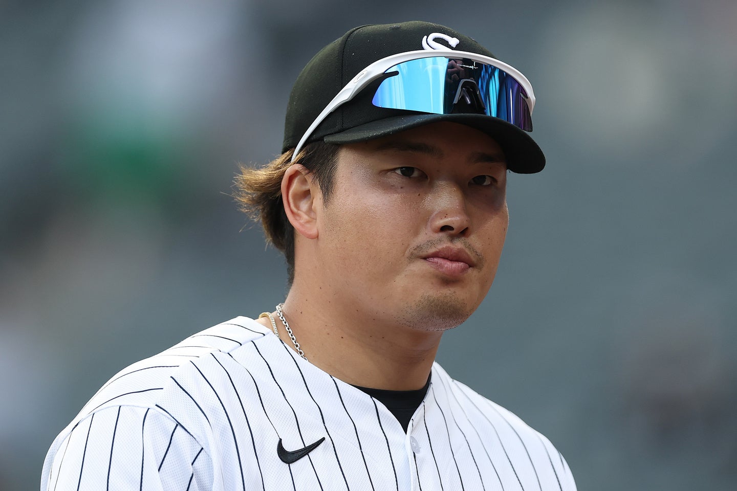 Wソックスの村上宗隆。移動中の姿が話題となっている。(C) Getty Images