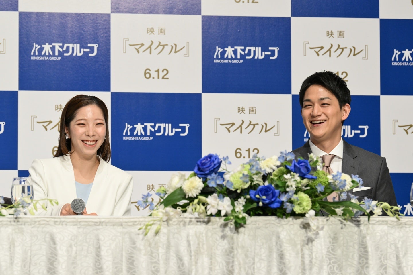 ４月28日に引退会見を行なったりくりゅう。写真：鈴木颯太朗