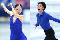 映画「ラ・ラ・ランド」を披露する青木祐奈と友野一希。写真：金子拓弥（THE DIGEST写真部）
