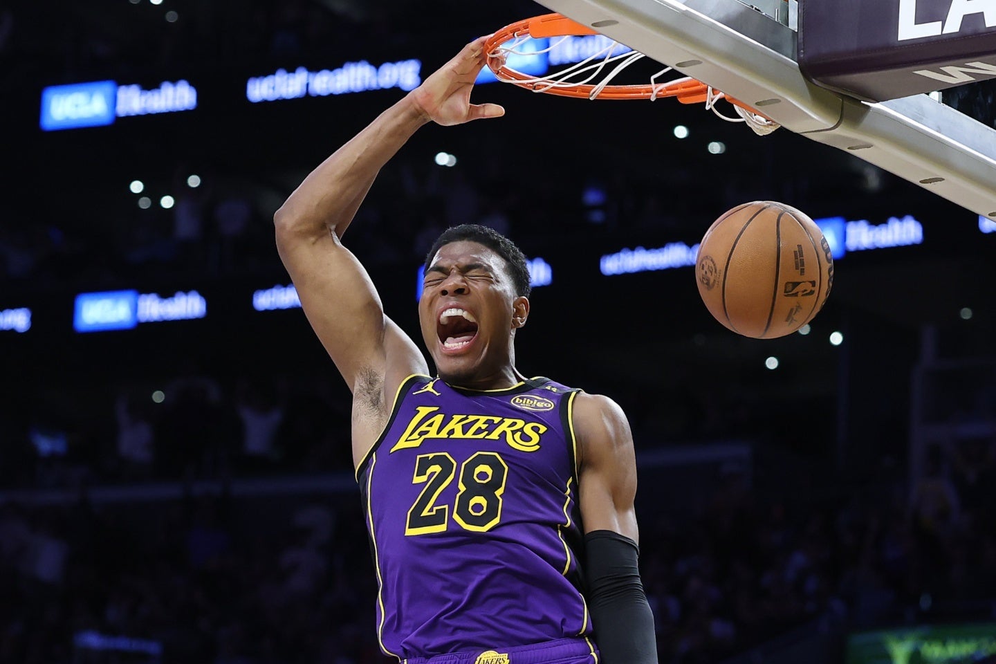 NBAレイカーズの八村塁。日本代表候補のメンバーに名を連ねた。(C)Getty Images