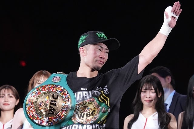 井岡に完勝した井上。３日に食べ過ぎてしまったという。(C)Lemino/SECOND CAREER/NAOKI FUKUDA