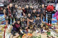 セリエAのPO決勝初戦で快勝したペルージャ。画像提供:Sir Susa Scai Perugia