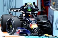 自身のミスに怒りを爆発させるハジャー。(C)Getty Images
