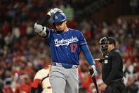 現地３日のカーディナルス戦に「１番・DH」で出場した大谷は３打数無安打、２四死球。19打席連続で安打が出ていない。(C)Getty Images