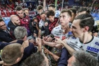 ペルージャがPO決勝第２戦を逆転で制し、リーグ制覇に王手をかけた。画像提供：Sir Susa Scai Perugia