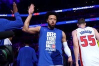 今プレーオフ１回戦、ピストンズのカニングハムが球団史に名を刻んだ。(C)Getty Images