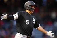 現地４日のエンジェルス戦で14号２ランを放った村上。(C)Getty Images
