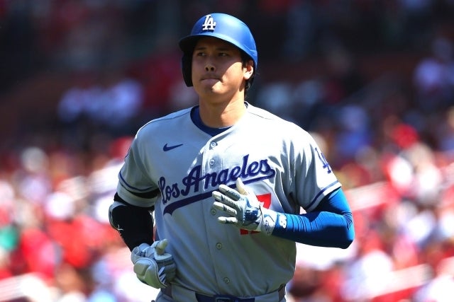 ５試合連続無安打のドジャース大谷。(C)Getty Images